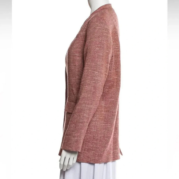 Rachel Comey Tweed Pattern Linen‎ Cotton Red Blazer 6 - Picture 2 of 3